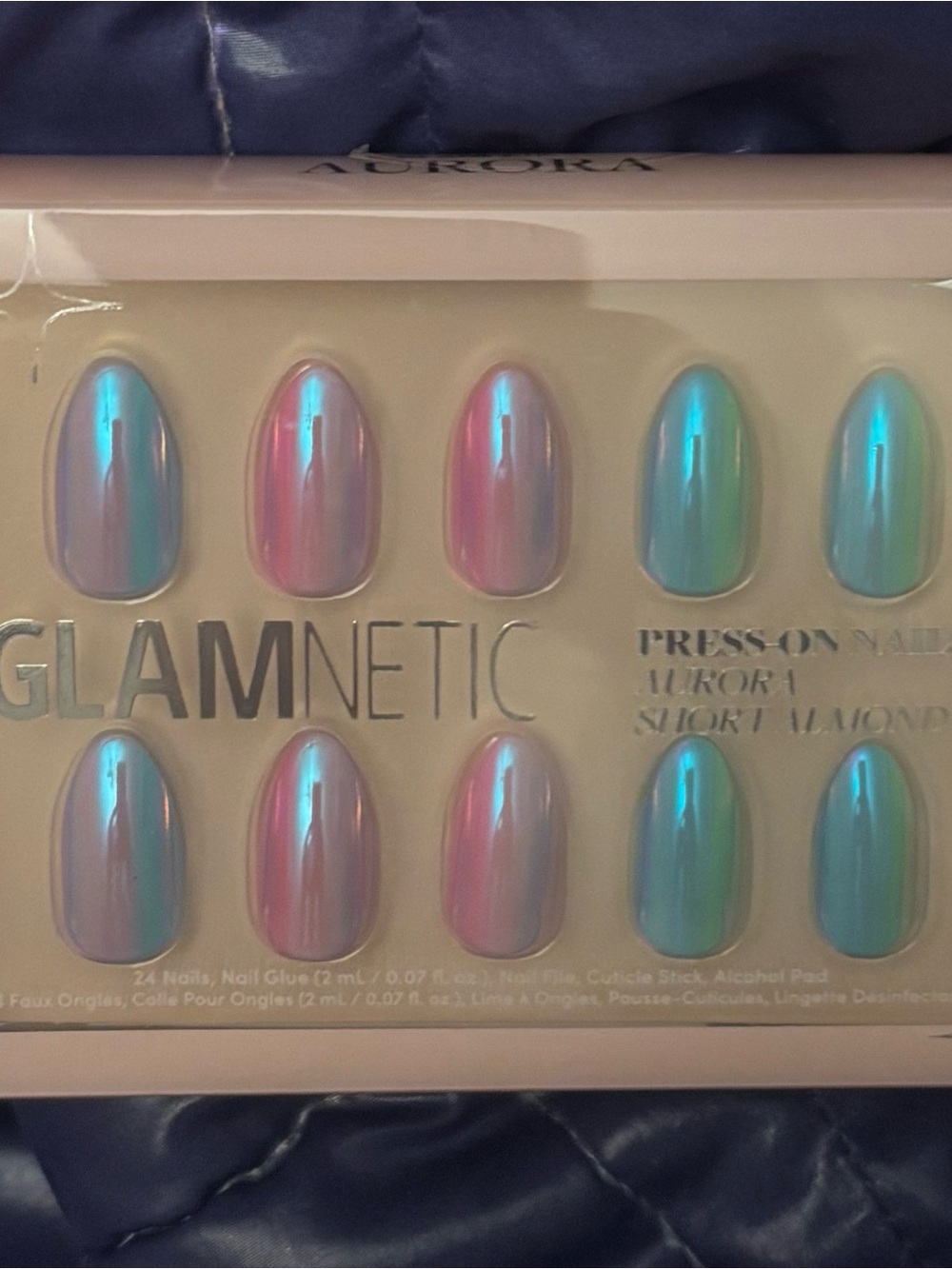 Iridescent Glamnetic Aurora Reusable Press-On Nails *NIB* - Picture 6 of 7